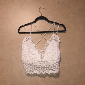 white lace bralette